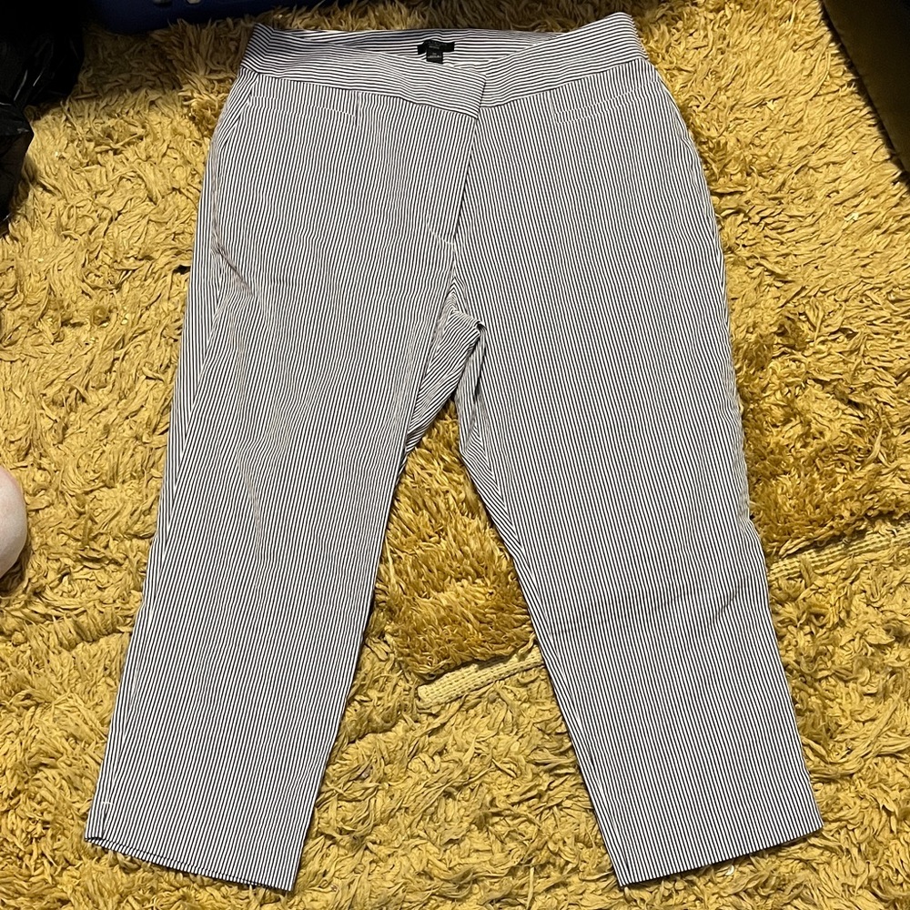 Women's Black and White Striped Pants